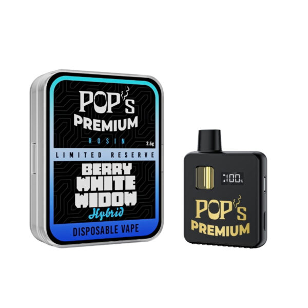 Pop’s Berry White Widow (Hybrid) THCA Rosin Disposable Vape