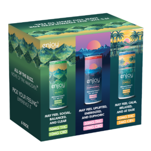 Enjoy Seltzer Variety 6-Pack 50mg Delta 9 THC