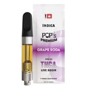 Pop’s Grape Soda (Indica) 1g THCA Rosin Vape Cartridge