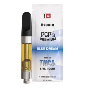 Pop’s Blue Dream (Hybrid) 1g THCA Rosin Vape Cartridge