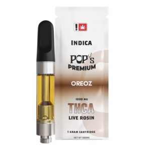 Pop’s Oreoz (Indica) 1g THCA Rosin Vape Cartridge