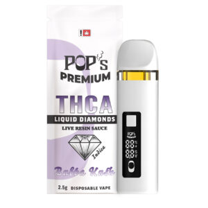 Pop’s Premium Bubba Kush (Indica) 2.5g THCa Liquid Diamond Disposable Vape