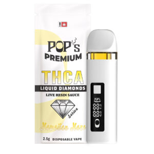 Pop’s Premium Hawaiian Haze (Sativa) 2.5g THCa Liquid Diamond Disposable Vape