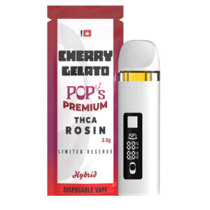 NEW Pop’s Cherry Gelato (Hybrid) 2.5g THCA Rosin Disposable Vape