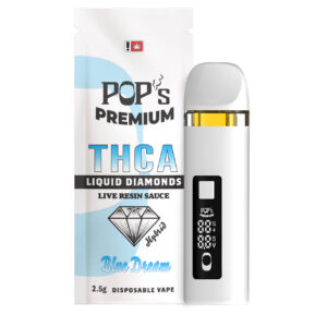 Pop’s Premium Blue Dream (Hybrid) 2.5g THCa Liquid Diamond Disposable Vape