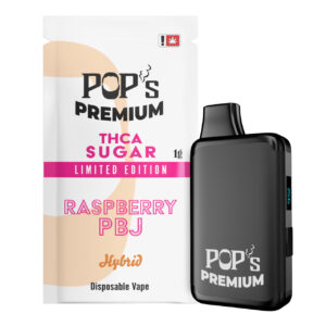 Pop’s Premium Raspberry PB&J (Hybrid) 1g THCa Sugar Disposable Vape