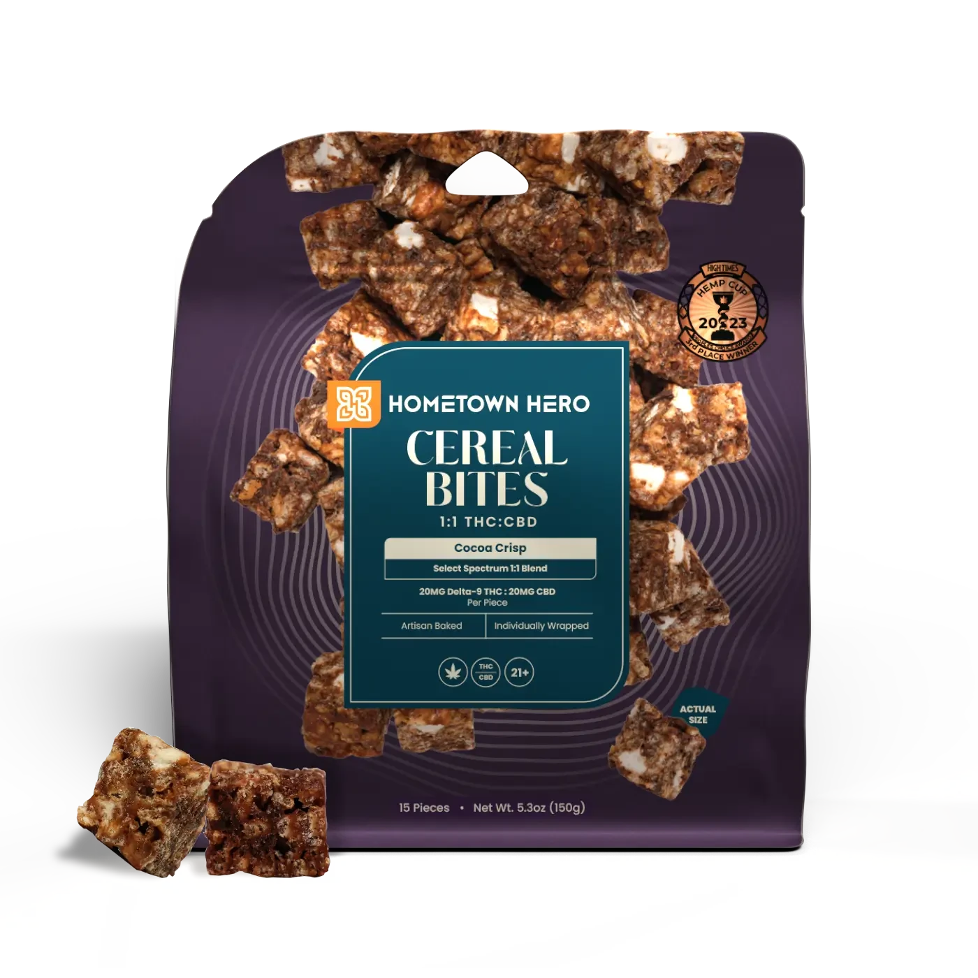 Hometown Hero Cocoa Crisp Cereal Bites 300mg Delta-9 THC